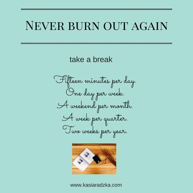 Never burn out again